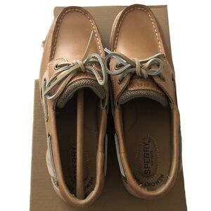 Sperry Bluefish 2 Eye Linen/Oat - 9276619 Women's Shoe Size 6M NEW